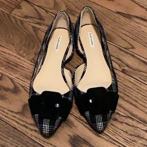 Alex Marie valet flats. Size 7.5. Black and White Plaid. NWOT.